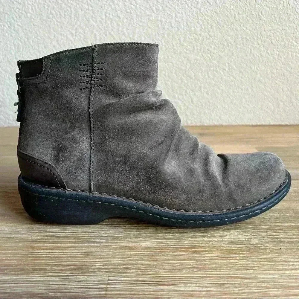 Clarks Ankle Boot Artisan Brown Suede Slouch Comfort Fashion Shoes Womens Sz 9.5 - Picture 5 of 13
